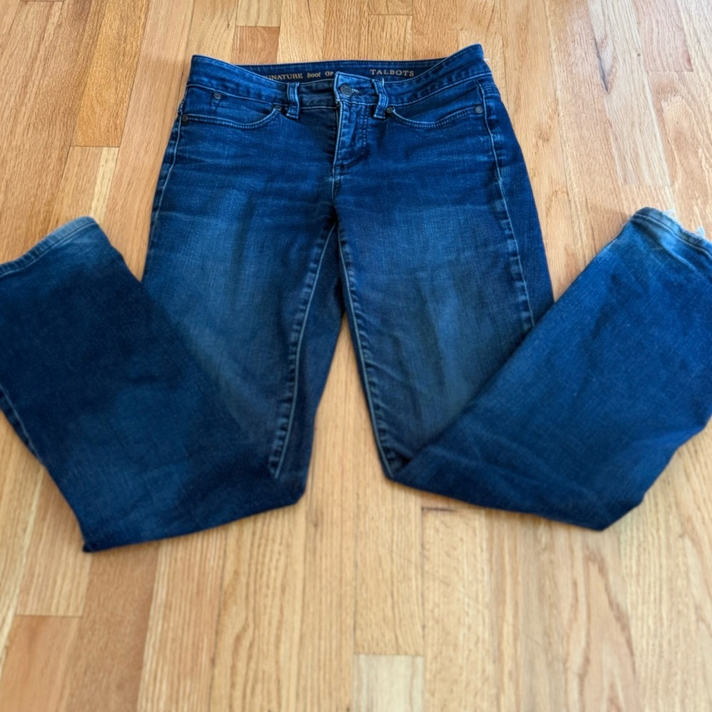 Talbots Women's Dark Blue Straight Leg Jeans